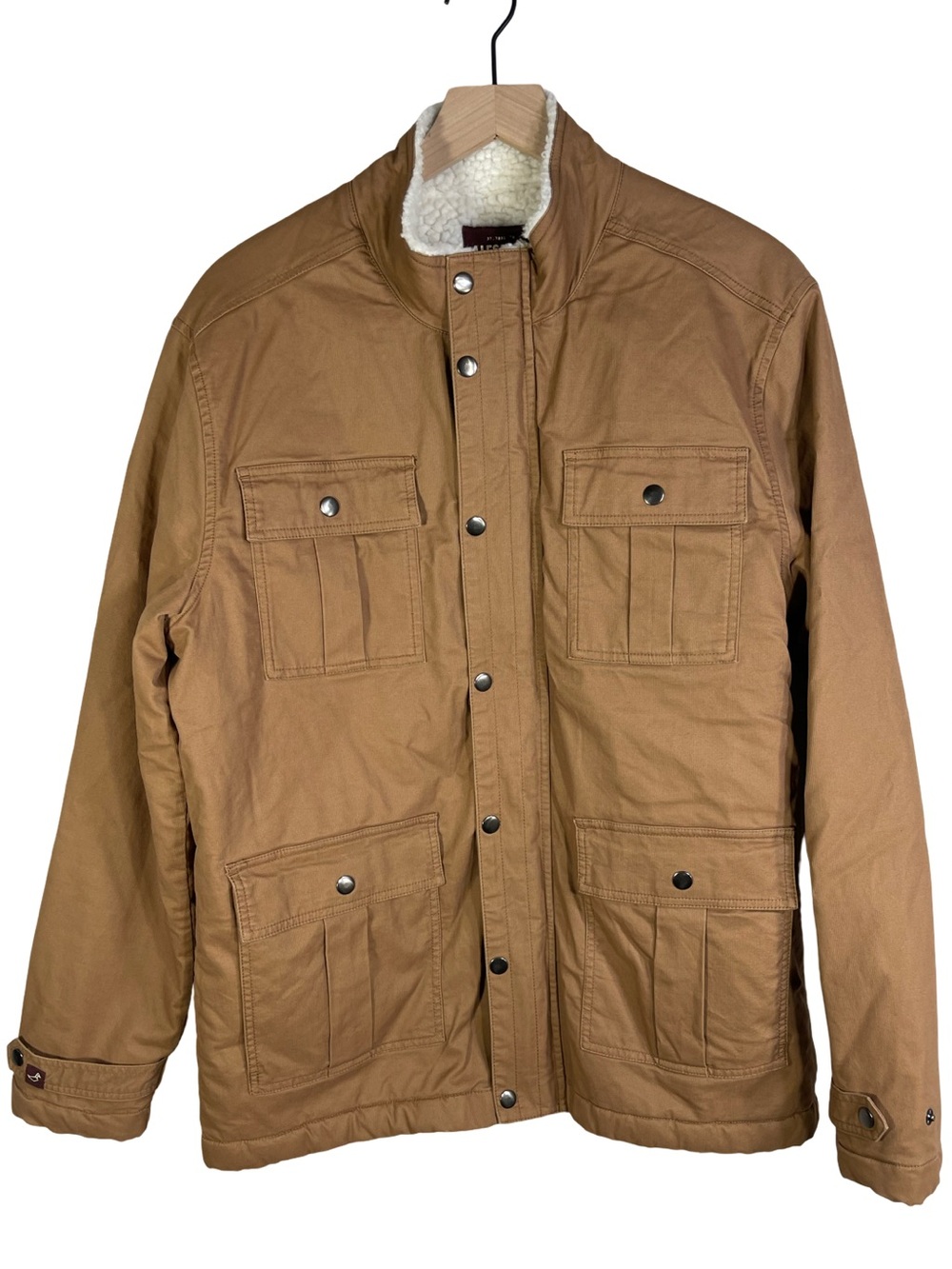 Alesbury Men's Tan/Light Brown Military Field Jacket Size L